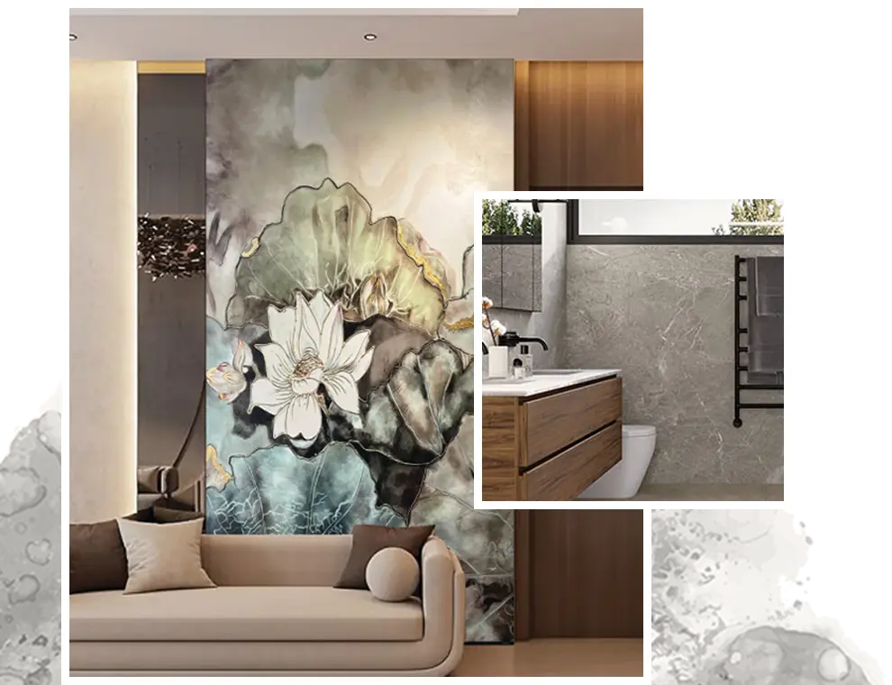 3D Tiles for bathroom | bathroom tiles design india​ | Brush and clay 